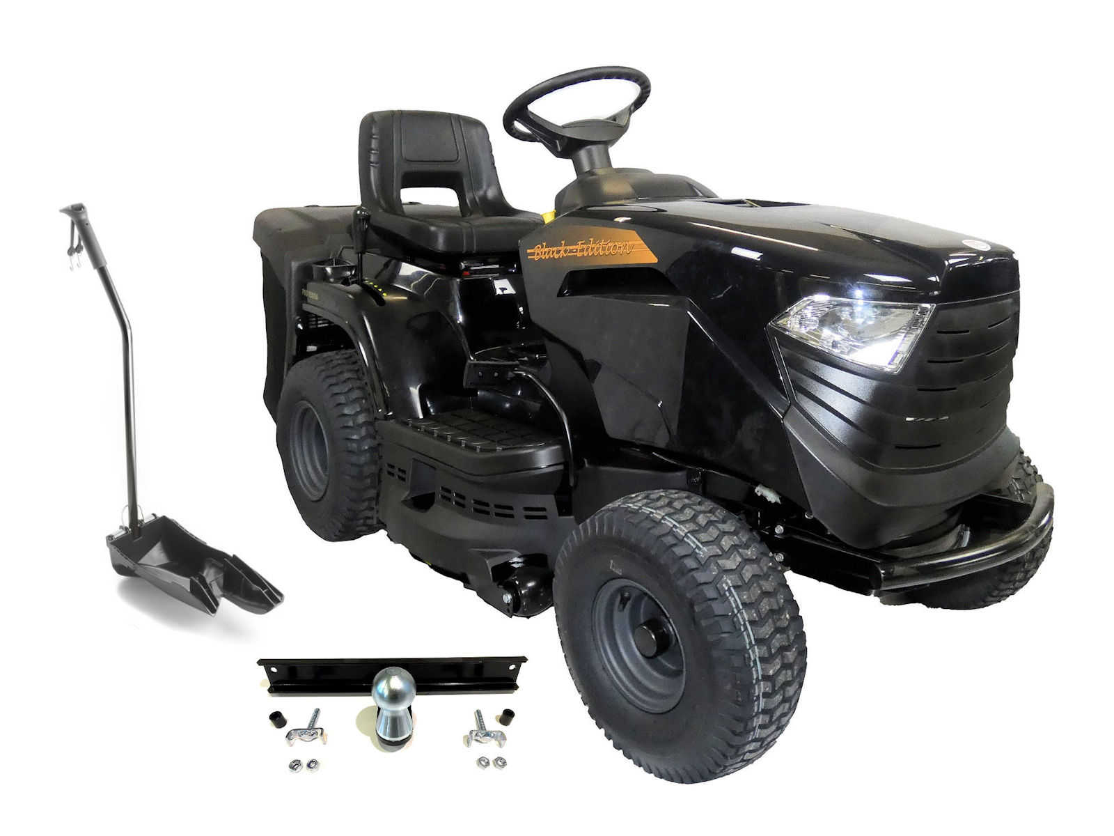 Black Edition PRO 155/84 Rasentraktor inkl. Mulchkit & Anhängerkupplung