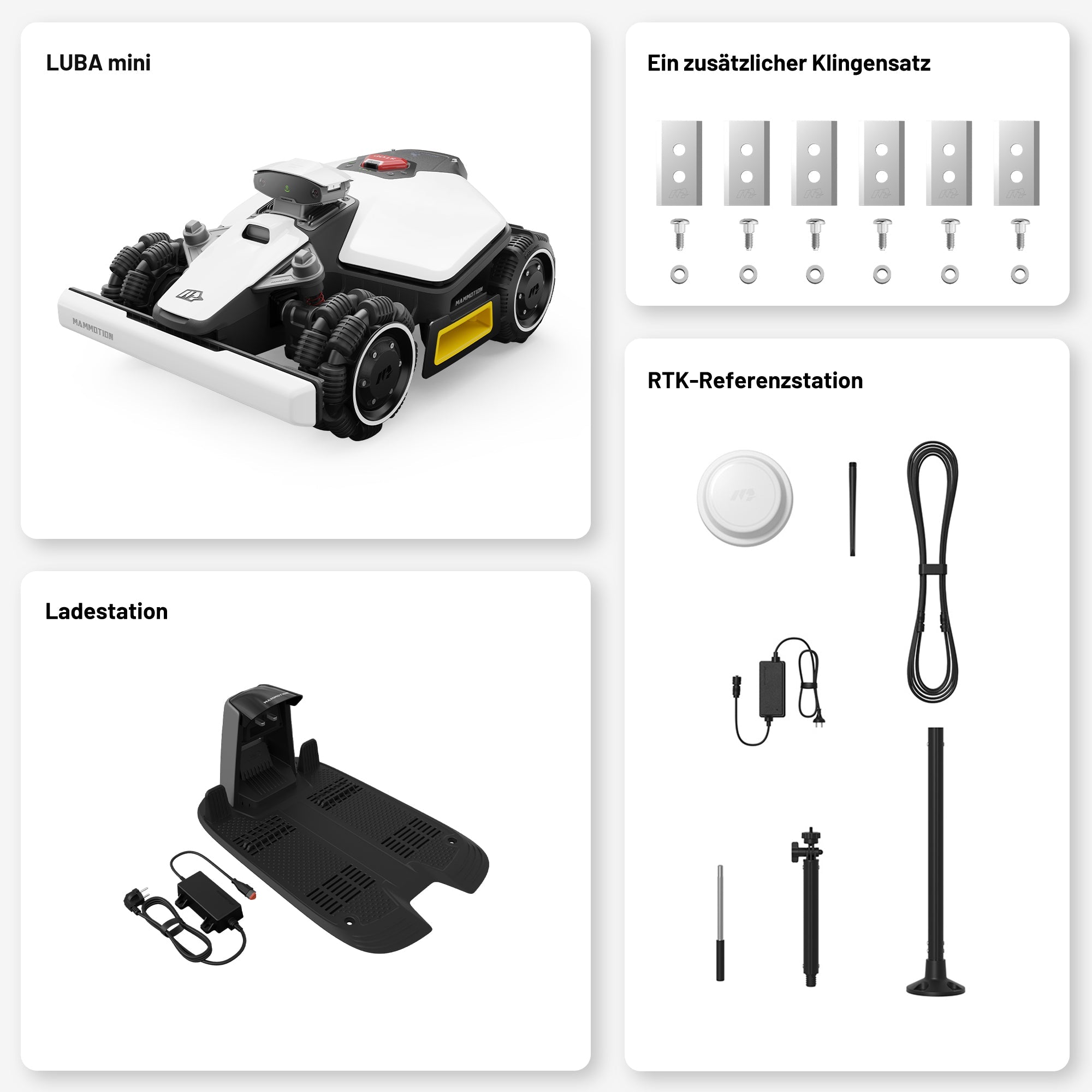 MAMMOTION LUBA mini AWD Mähroboter mit KI Vision 800-1500qm Garten – Bild 3