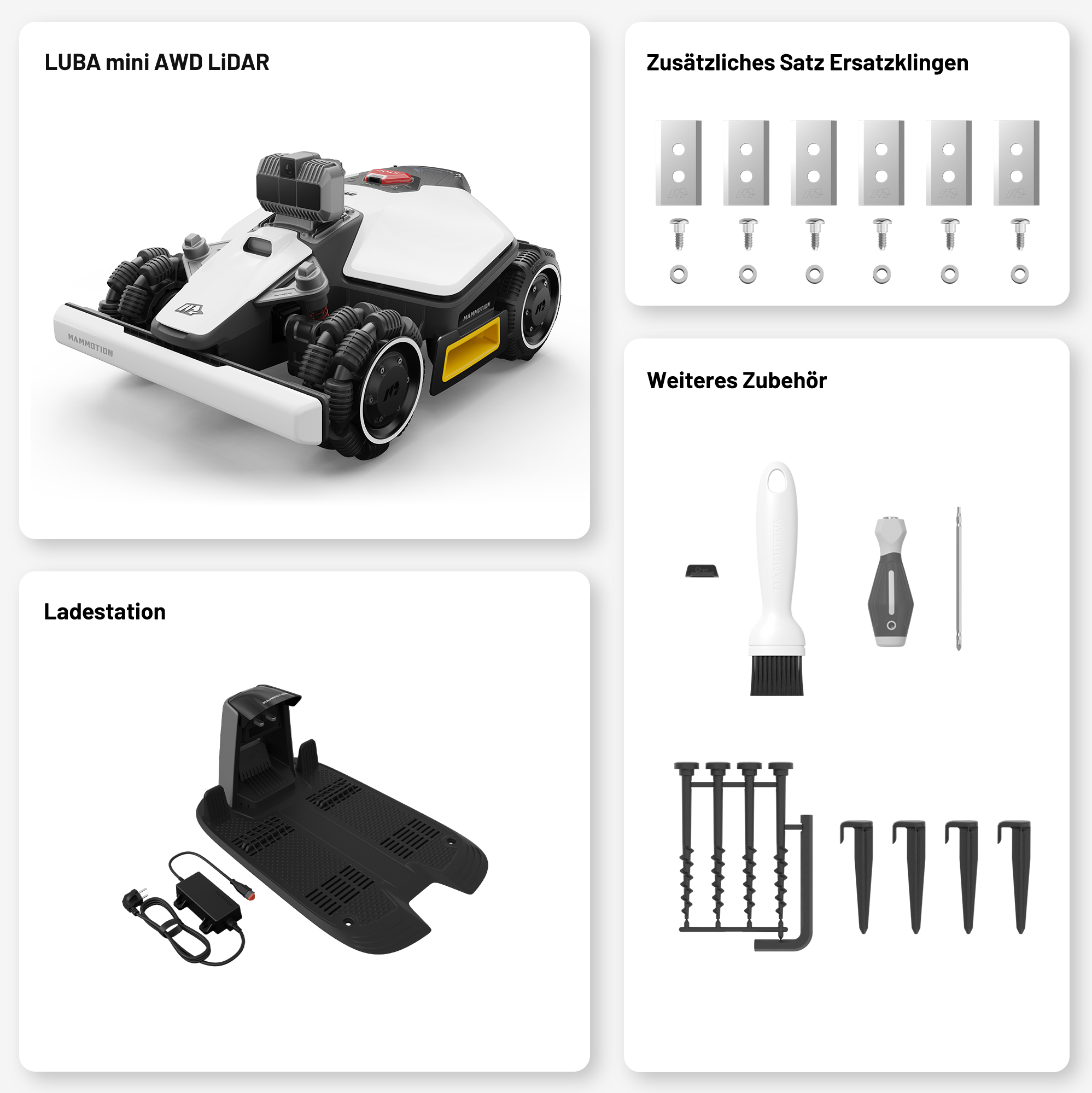 MAMMOTION LUBA Mini AWD LiDAR Mähroboter für 1500m² Rasenflächen – Bild 6