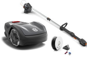 Husqvarna Aspire R4 Automower & Akku-Rasentrimmer Bundle Starter-Paket