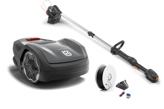Husqvarna Aspire R4 Automower & Akku-Rasentrimmer Bundle Starter-Paket