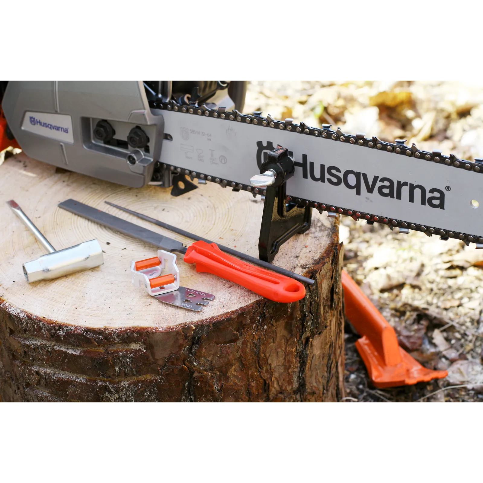 Husqvarna Feilbock Werkzeug zur Fixierung der Kettensäge beim Schärfen – Bild 2