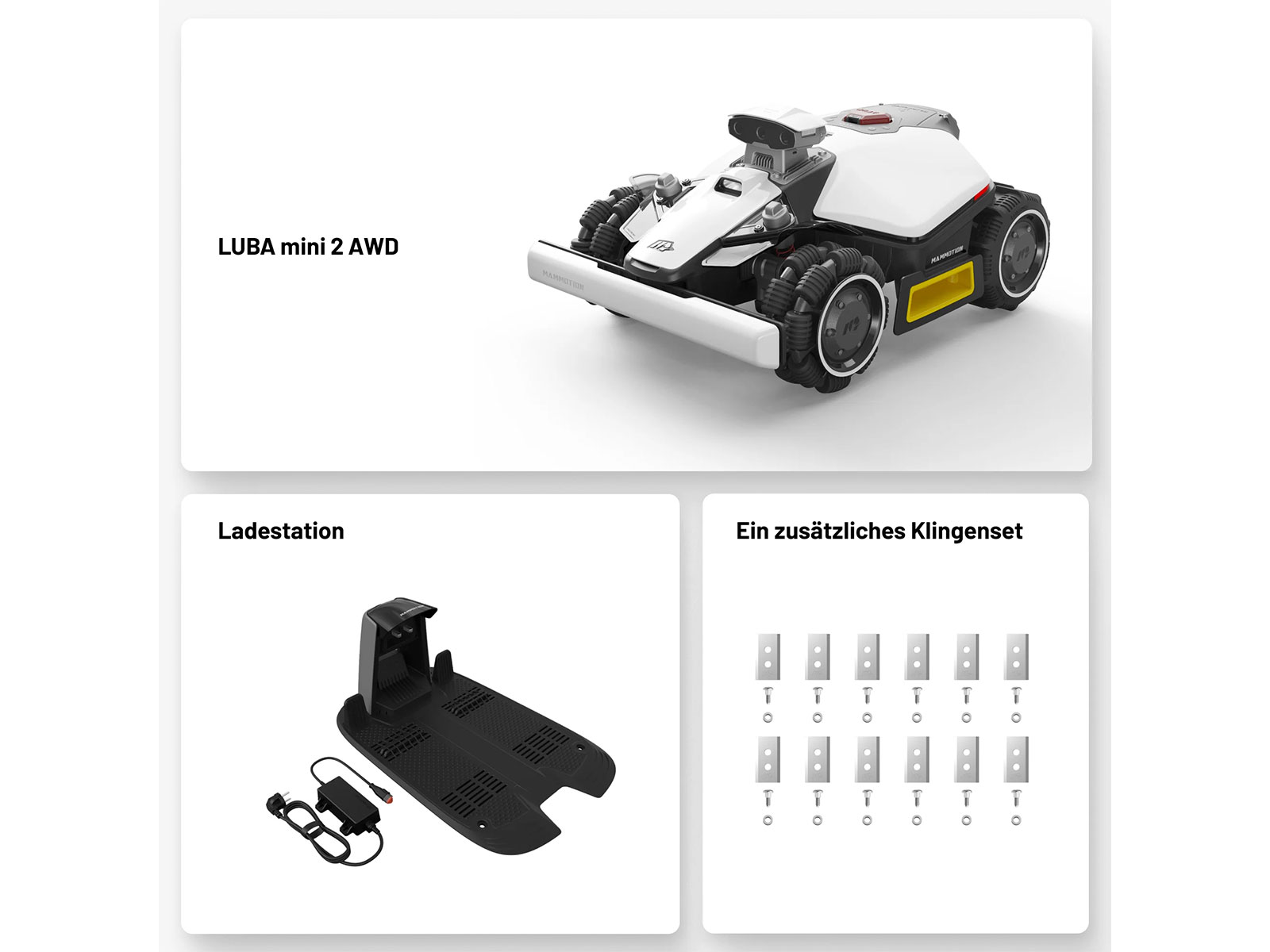 Mammotion LUBA mini 2 AWD 1000 Mähroboter Aktions-Set – Bild 6